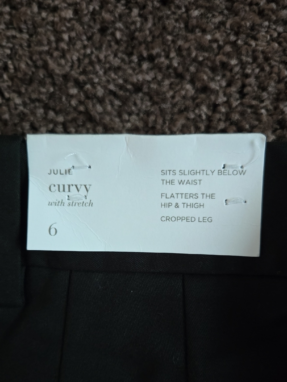 NEW Ann Taylor Loft Black Julie Curvy Crop Pants 6 - Picture 6 of 7